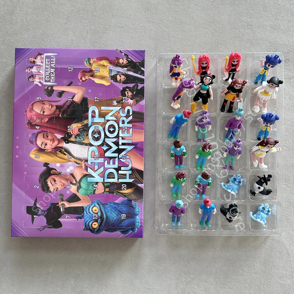 Kpop Demon Hunters Advent Calendar Huntrix Rumi Mira Zoey SAJA Boys Derpy Tiger New Year's Decor Christmas Countdown Toys Gifts