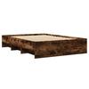 Bed Frame without Mattress Smoked Oak 120 x 190 cm Particleboard