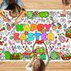DIY Easter Giant Coloring Poster Art Craft Cartoon Bunny Easter Tablecloth Gift Doodle Easter Coloring Banner Family Classroom
