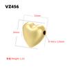 Unique Round and Heart-Shaped 3D Spacer Beads, Gold-Plated Brass Metal Beads DIY Crafting Supplies for Necklaces Bracelets:VZ446