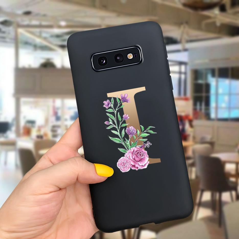 Cute Letters Cover For Samsung Galaxy S10 Plus Case S10 S10e Soft Silicone Phone Back Case For Samsung S10 S10e S10+ Cover Coque