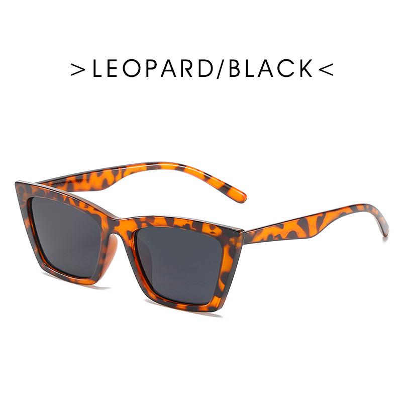 Glossy Black Minimalist Square Sunglasses - No Makeup Look for Women, Trendy Ins Style