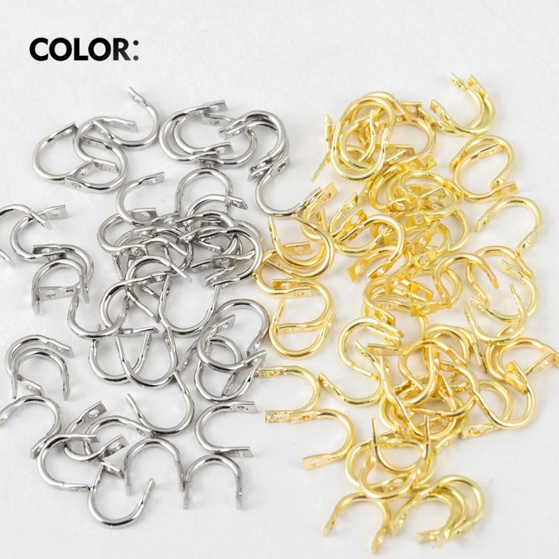 50Pcs Easy-Spin Clevises U- Shaped Easy Spin Brass Fishing Lure Accessories Durable Sliver/Gold Fishing Spinners