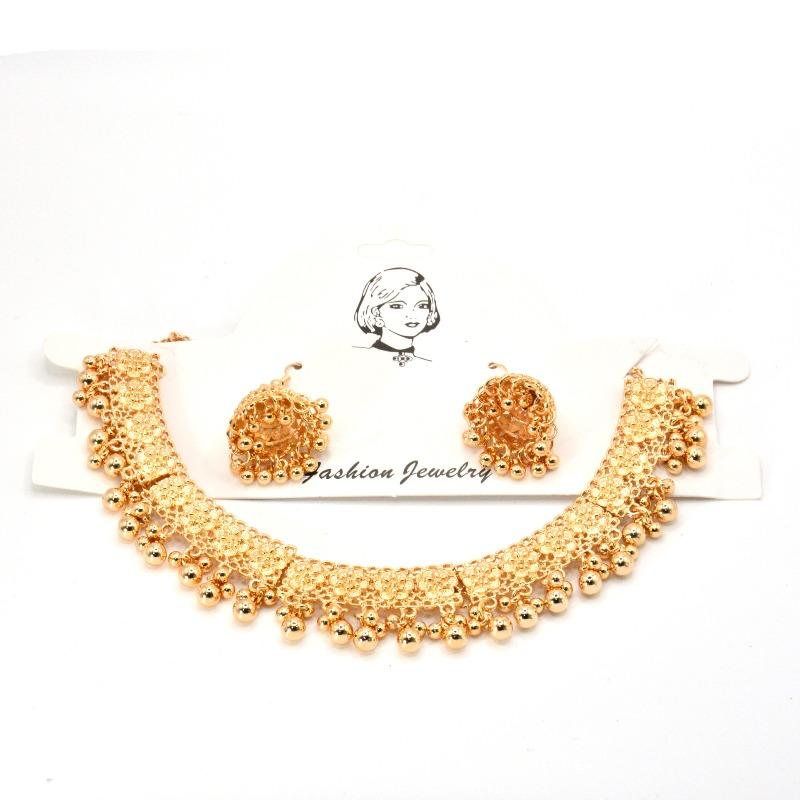 Vintage Exaggerated Earrings Necklace, Geometric Square Bohemian Necklace Jewelry Set for Women