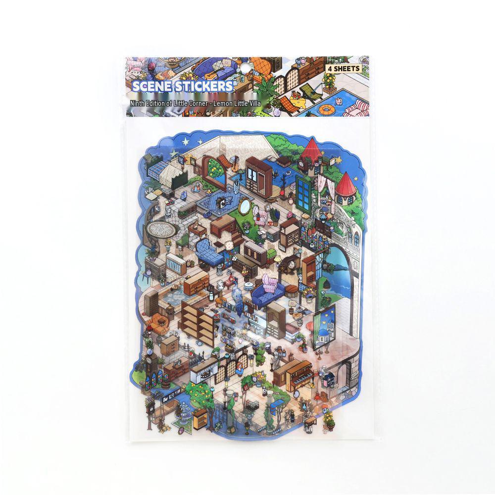 PaperMore Large 2.5D Miniature Scenery Stickers - Ninth Series for Creative Journaling and De-stress Scenes.
