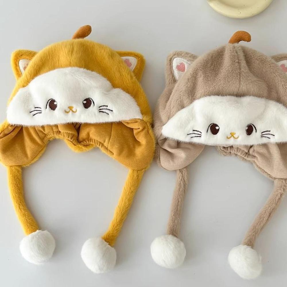 Warm Baby Knitted Cap Soft Fluffy Warm Hat New Ear Protection Cap