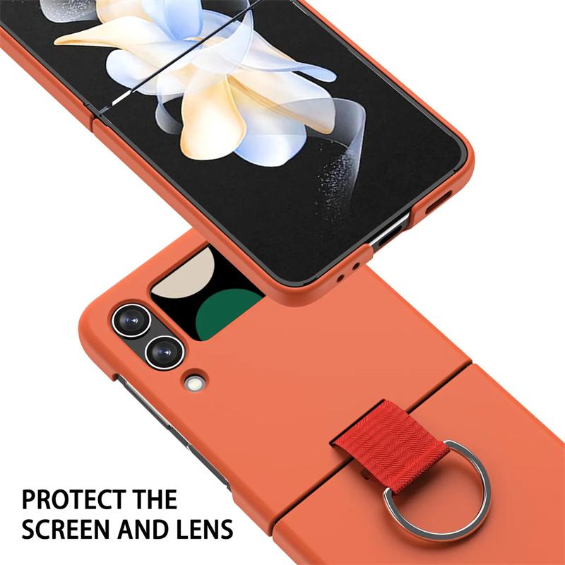 Skládací pouzdro s přezkou Simplicity Fashion pro Samsung Galaxy Z Flip 3 4 5 5G, nárazuvzdorné, měkké silikonové zadní kryty