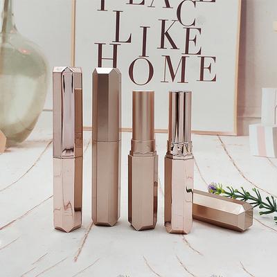 DIY Lipstick Tube Octagonal Diamond Diamond Empty Tube Packaging Material Mouth Wax Tube Lip Balm Tube Lipstick Tube