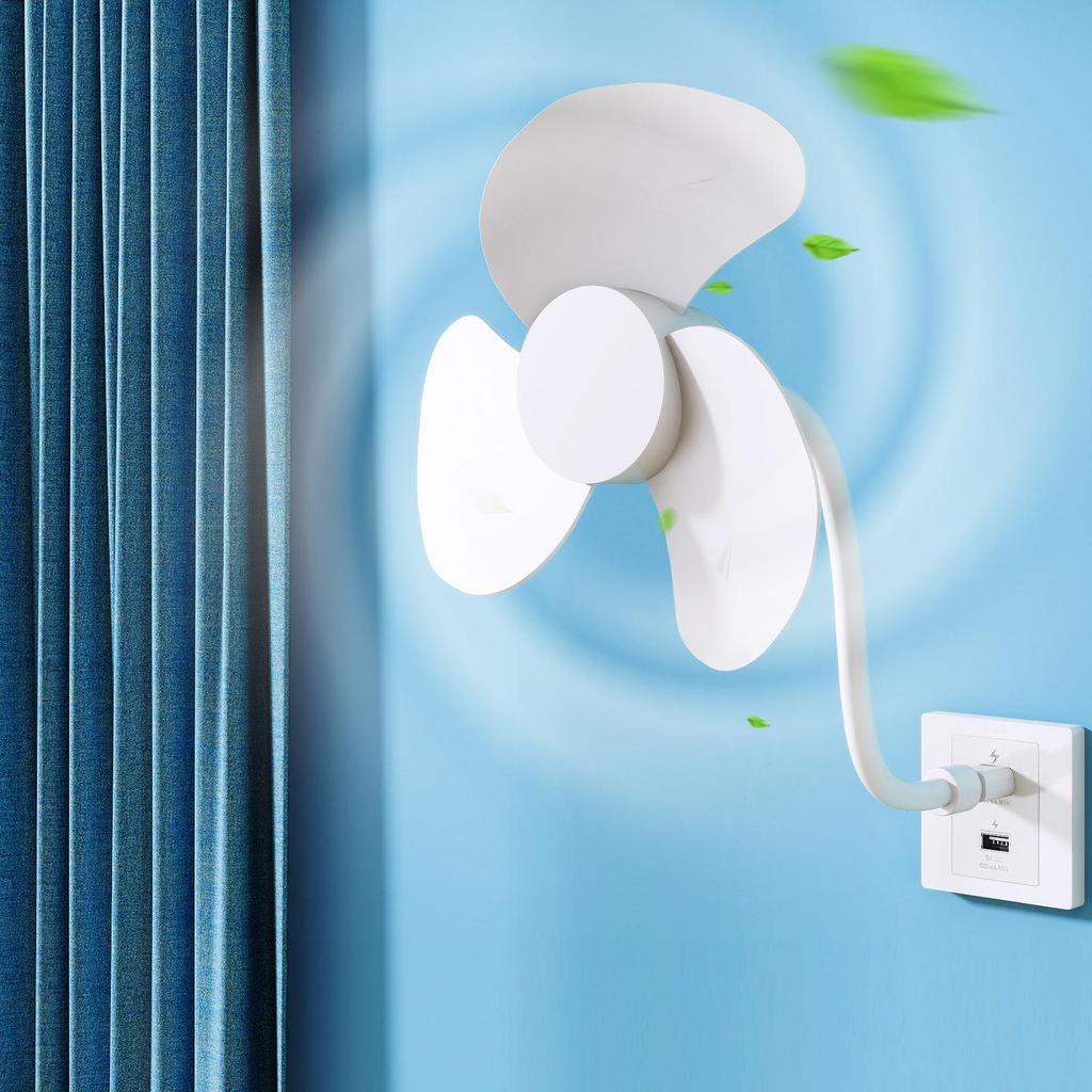 Compact Multi-functional USB Fan for Dorm, Bedroom, and Bathroom
