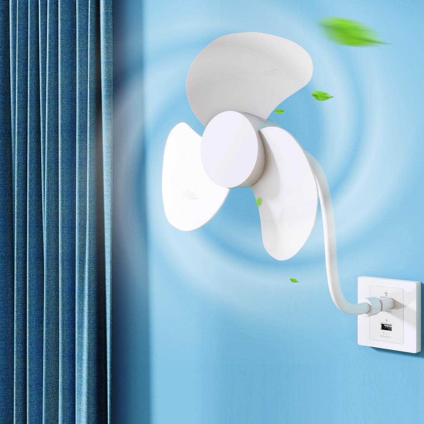 Compact Multi-functional USB Fan for Dorm, Bedroom, and Bathroom 12x12x18 cm