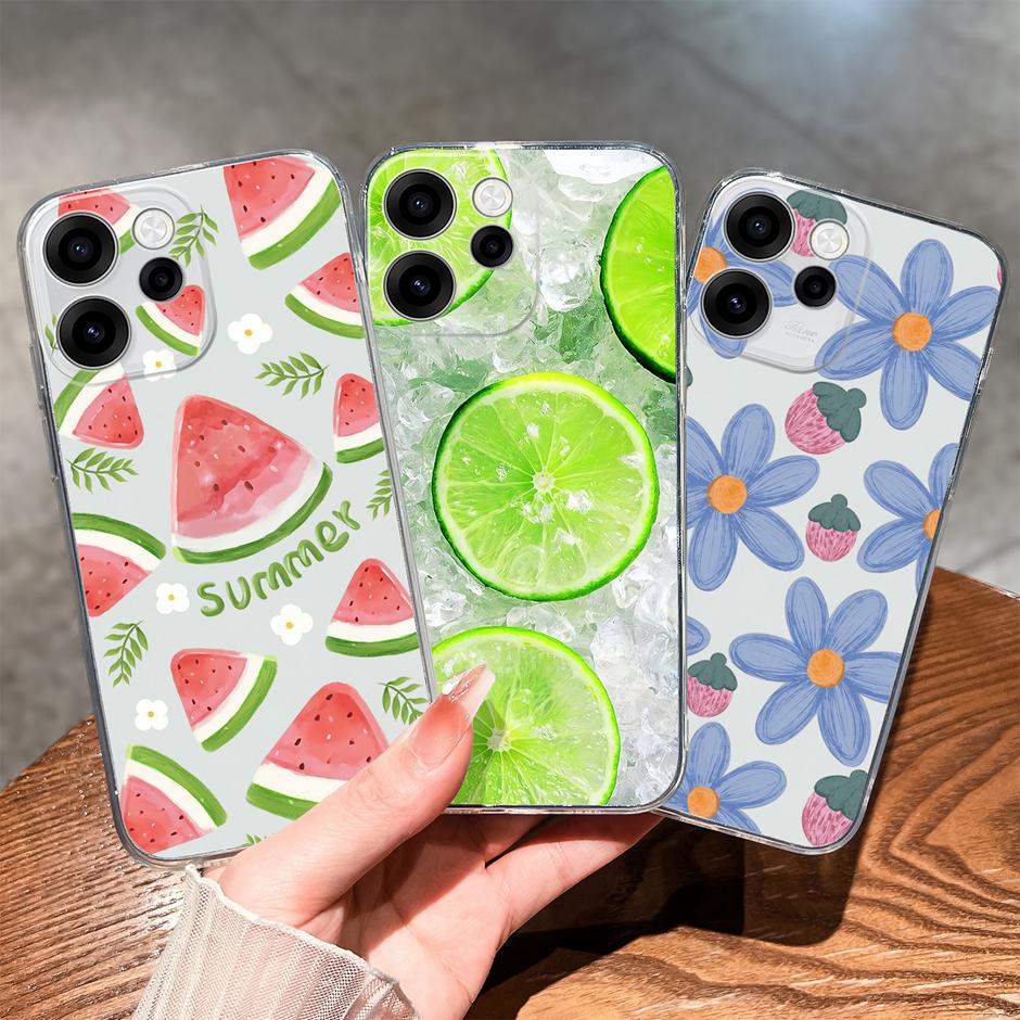 For OPPO Reno 15F 15 Pro Cases Brilliant Flower Kitten Fall Prevention Portable Clear Back Cover For reno15pro reno15f Funda