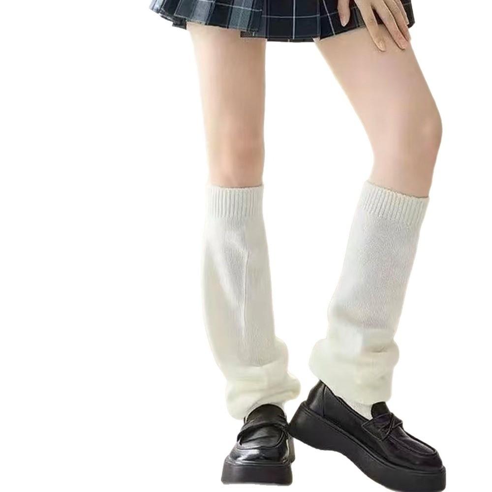 Solid Color JK Knee High Socks Korean-Style Mid-tube Socks Sock Sleeves Women's Leg Warmers Girl