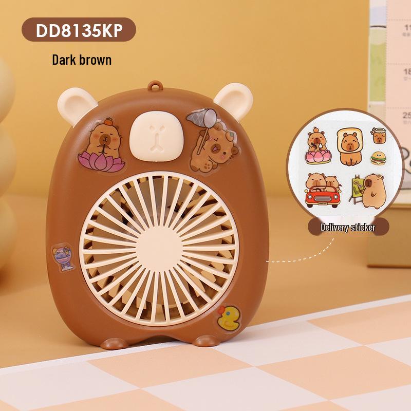 Creative Cartoon Mini Handheld Fan with USB Charging and Phone Holder