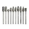 10 Stück Hartlegierung Rotationsfeile 3*6 Doppelverzahnung Wolframstahl Schleifkopf Elektro-Schleifform Holzbearbeitung Schleiffeile Werkzeugset