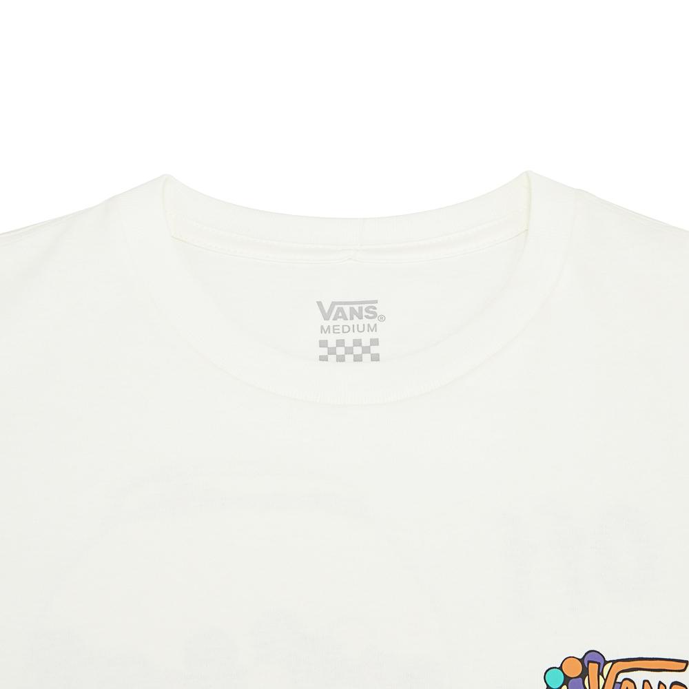 Vans T Shirts Women's White Crew Neck Moderate Straight Fit VN0A7YHVFS8