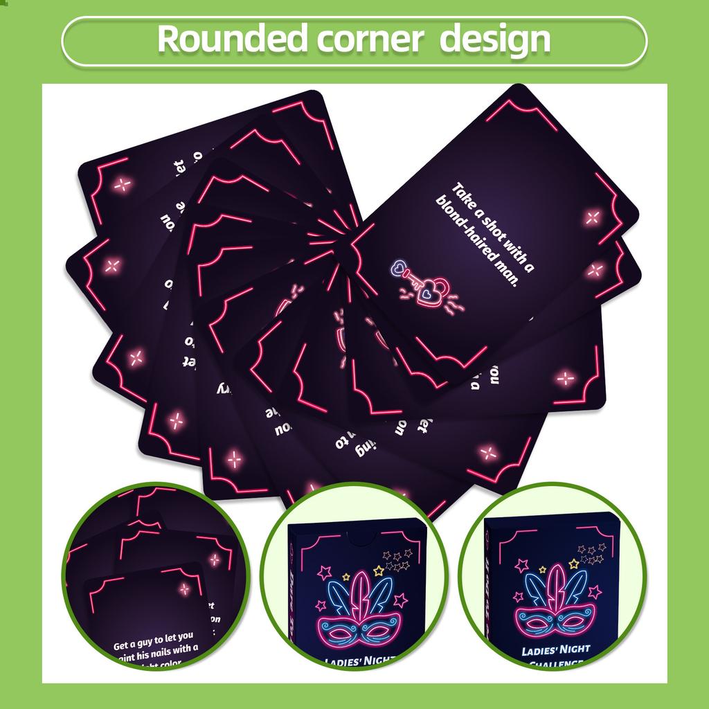 50 Girls Night Creative Interactive Board Game Cards Party Casual Entertainment Game Cards