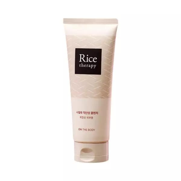 ON THE BODY Rice Therapy Mugwort Mild Acidic Foam Cleanser 150ml