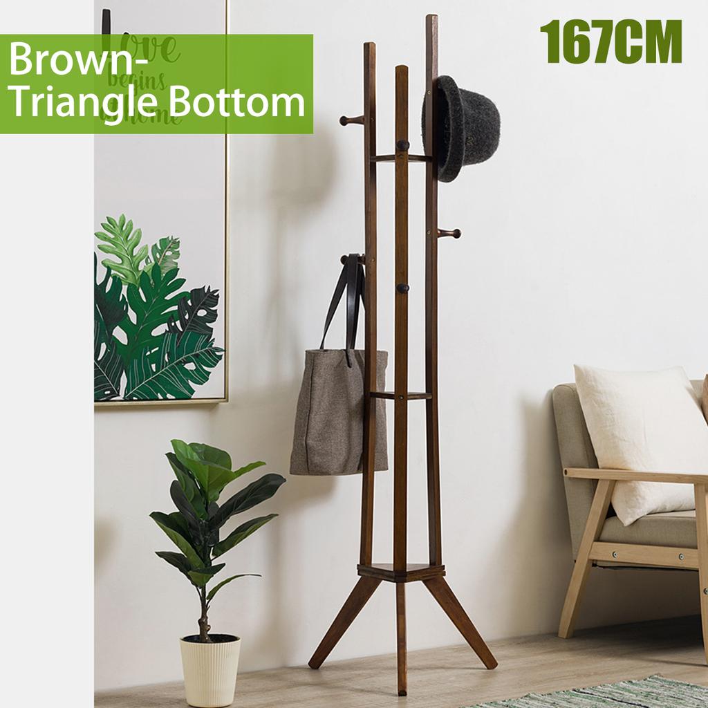 Solid Wood Free Standing Coat Rack Tradingbasis