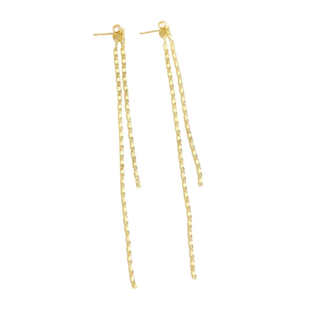 European & American Style Long Chain Tassel Earrings - Unique Fashion Design for Women