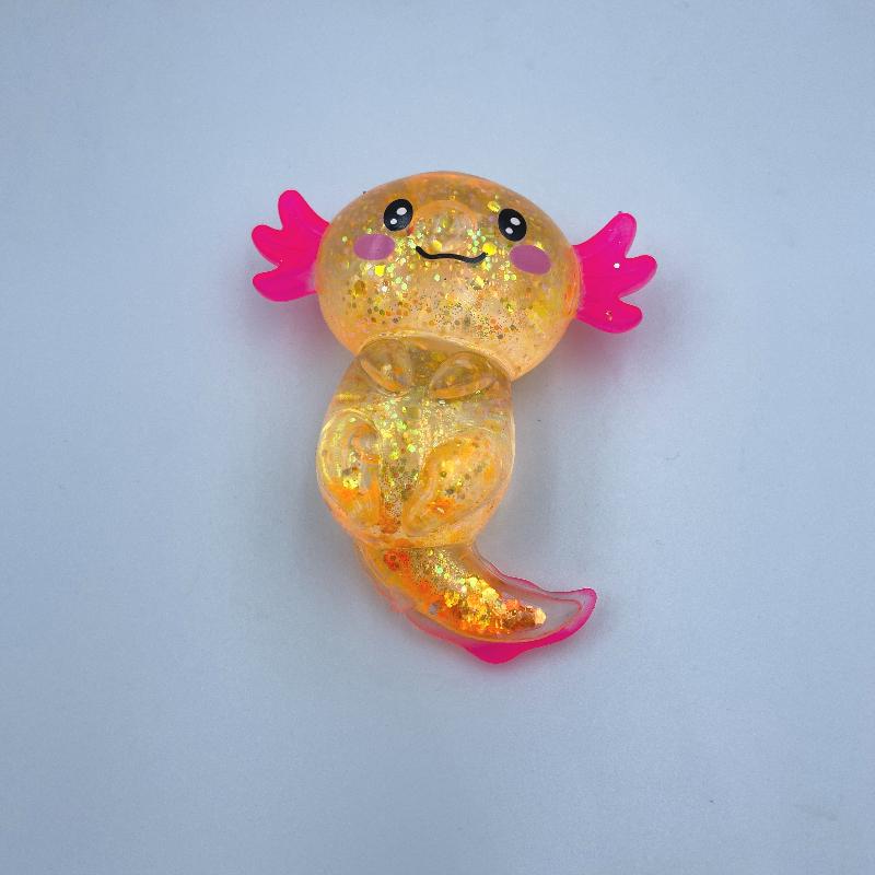 Cute Colorful Salamander Maltose Fidget Toys Squishy Malt Sugar Stretchy Axolotl Fun Squeeze Birthday Supplies Anti-Anxiety Gift
