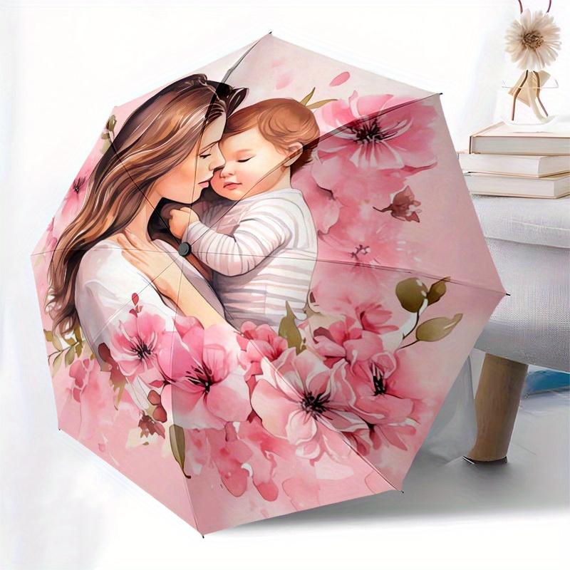 1pc Motherhood, Love Themed High-quality Umbrella,Automatic Opening and Closing Umbrella,Multi-functional Umbrella G0811045