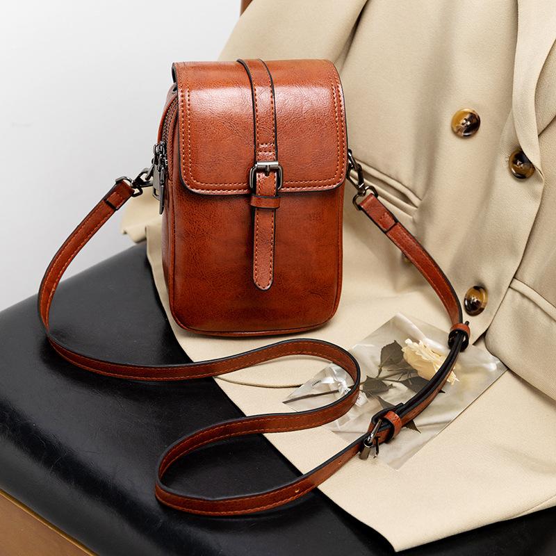 Neue vielseitige Mini-Handytasche für Frühling und Sommer, Retro, schlicht, modisch, Umhängetasche für Damen