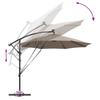 Sun Umbrella Taupe 294 X 294 X 248 Cm Polyester and Aluminum