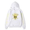 One Piece Sanji Hoodie, Chef Pirate Skull Logo Japanese Letter Sleeve Print Pullover Sweatshirt Unisex Streetwear
