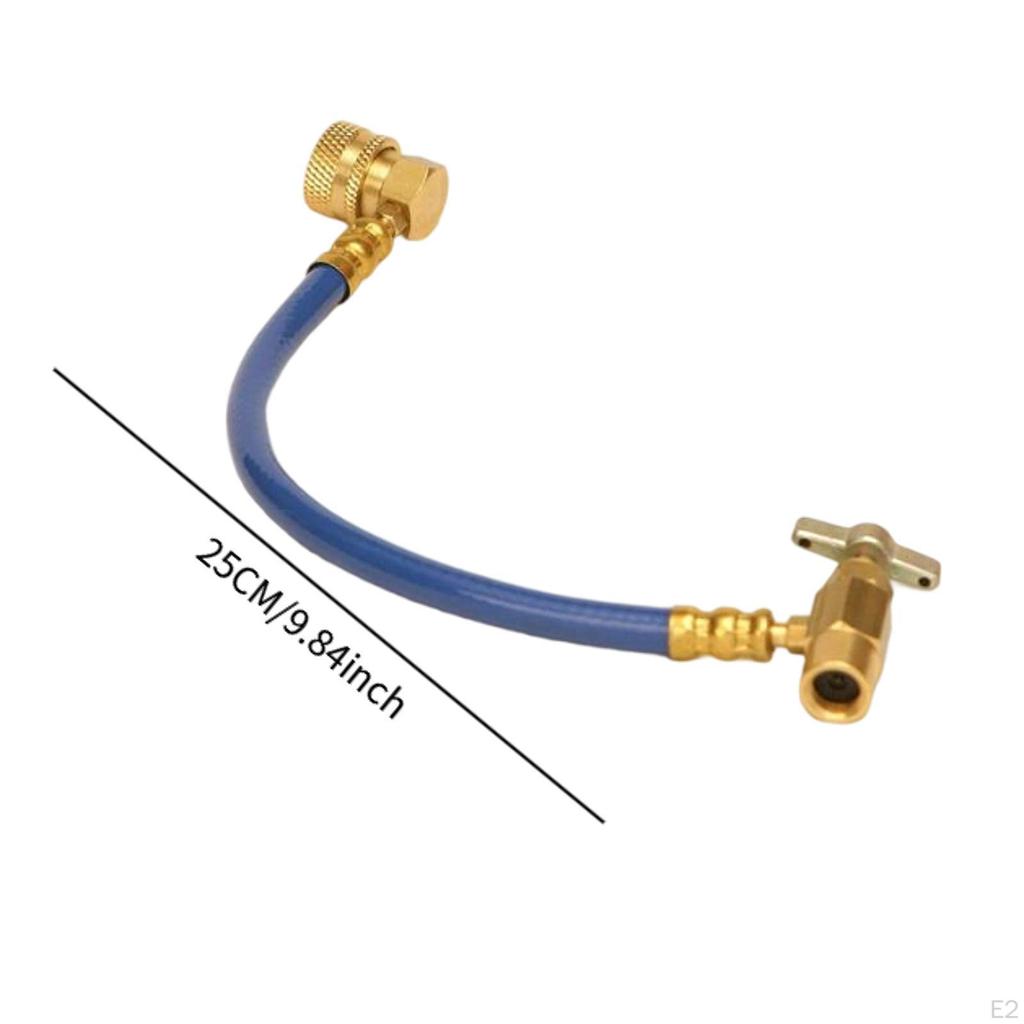 Charging Hose Air Condition Tube R134A Low Pressure Connector Aluminum 25cm with Valve Manifolds