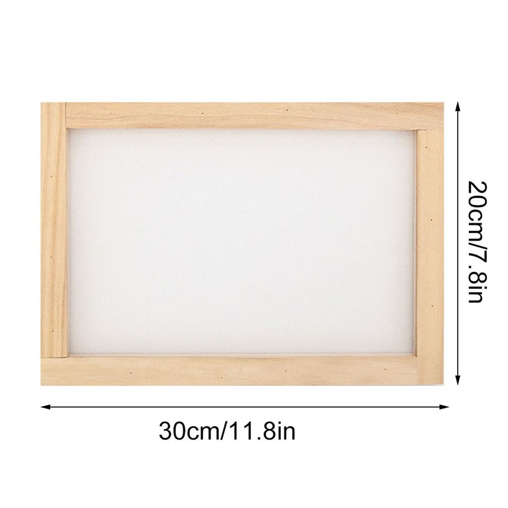 (ZH) DIY Flower and Grass Pulp Papermaking Frame Tool 20*30cm