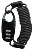 Captain Stag Bicycle Wire Coil Wire Dial Dial 1200mm Changeable Lock, Lock, Lock, Mini, 3-Digit Lock, Long, 2.5mm Diameter, PIN, Black, Y-4326