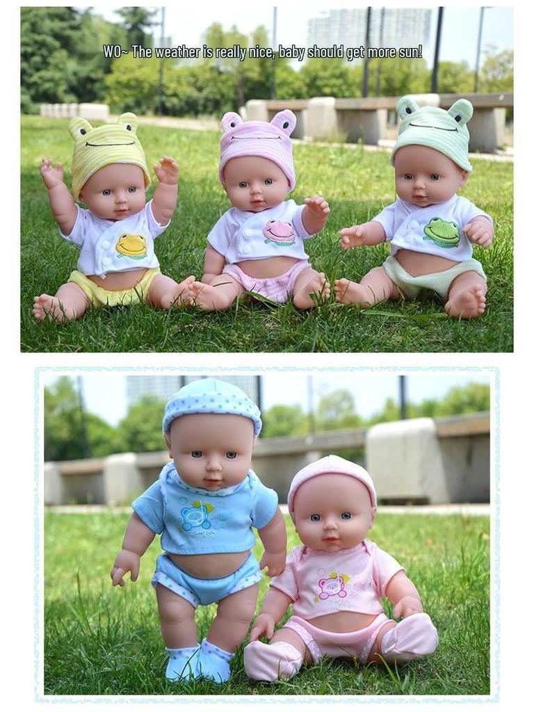 30cm Soft Vinyl Baby Doll - Children's Toy with Simulation Features for Playhouse Fun.