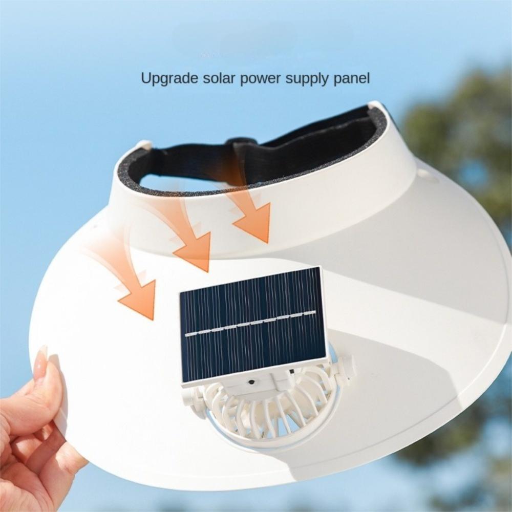 with Cooling Fan Empty Top Hat Solar/USB Charging Beach Sunshade Hat Fashion Sun Hat