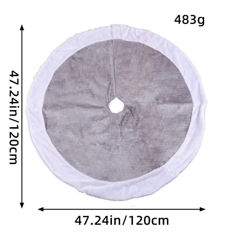 

Zhongran Серая юбка с изображением алфавитной елки Фланелевая юбка с изображением рождественской елки Декоративный коврик для пола с изображением рождественской елки в гостиную