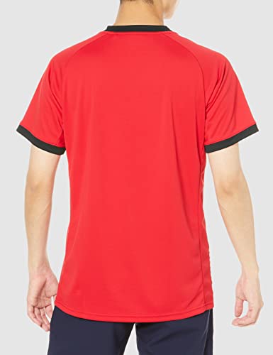 DynaMotion Fit Tennis Game Shirt, Moisture-Wicking, Quick-Drying, Badminton, Unisex, Chinese Red, Size 2XL, 62JA2502