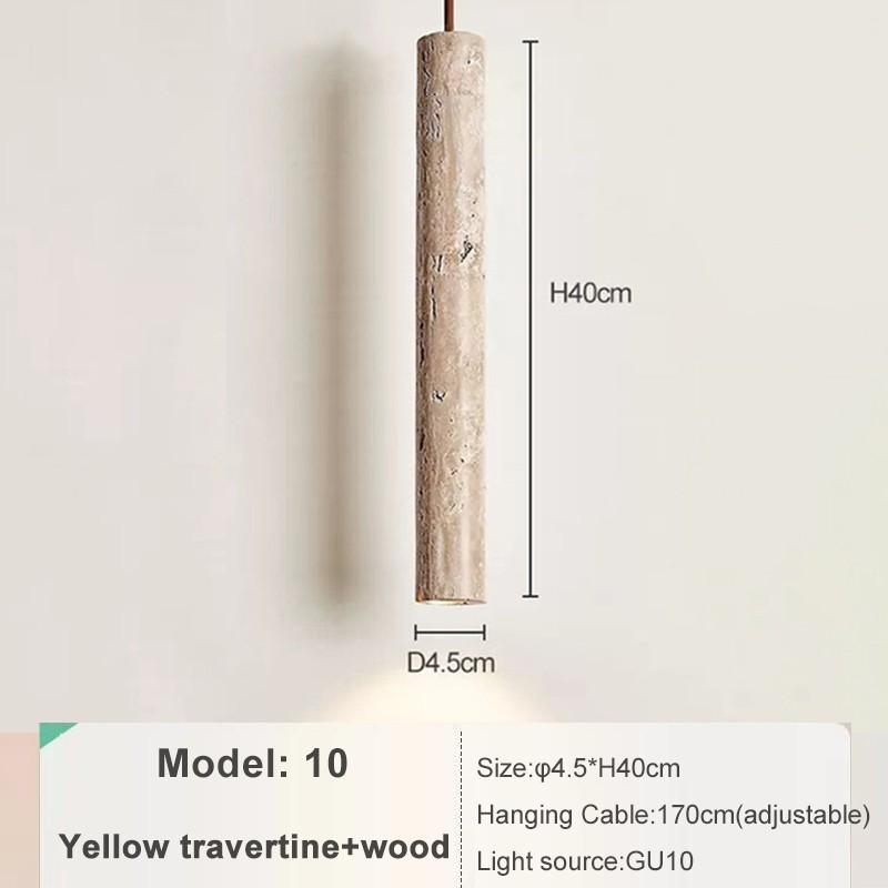 LED Retro Yellow Hole Stone Bedside Small Pendant Lamp Bedroom Dining Room Lighting Hanging Lamp Pendant Light