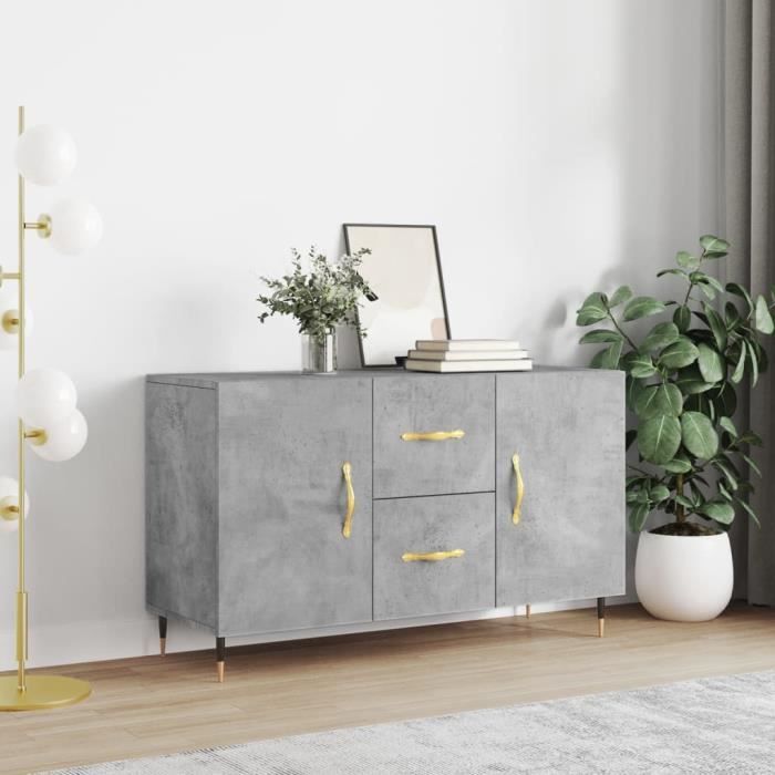 VidaXL Buffet gris béton 100x36x60 cm bois d'ingénierie 828152