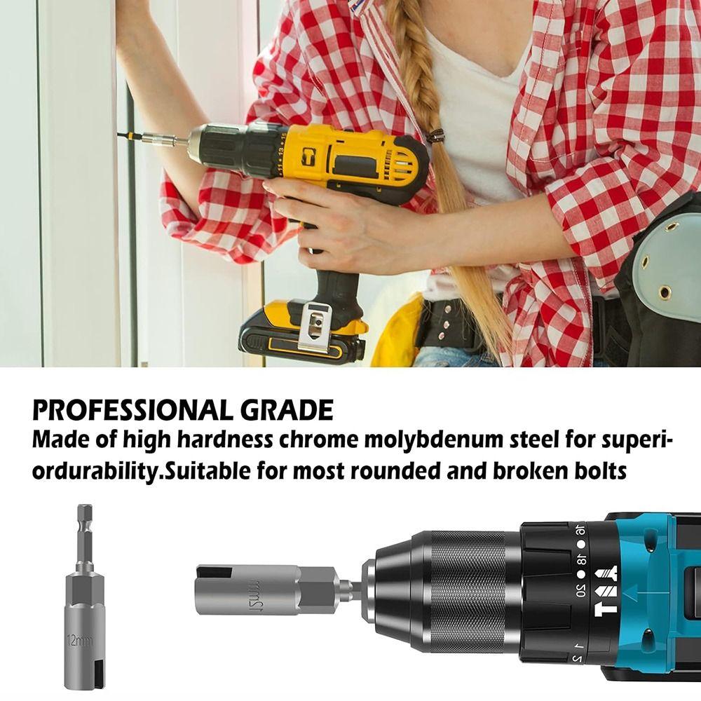 H10/12/14/16/18 Butterfly Bolt Socket Sleeve H11/13/15/17/19 Nut Adapter Electric Screwdriver