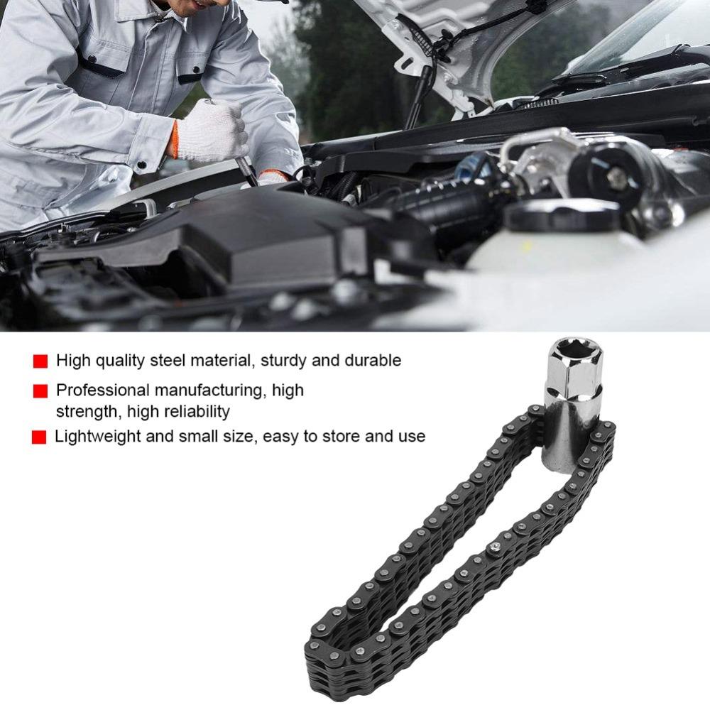 14cm Length Chain Type Wrench Double Chain Oil Filter Remover For Auto Car Repair