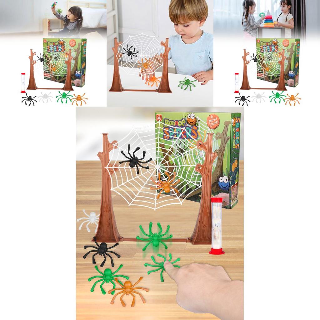 Educational Plastic Bounce Spiders Game For Visual And Motor Skill Enhancement In Kids