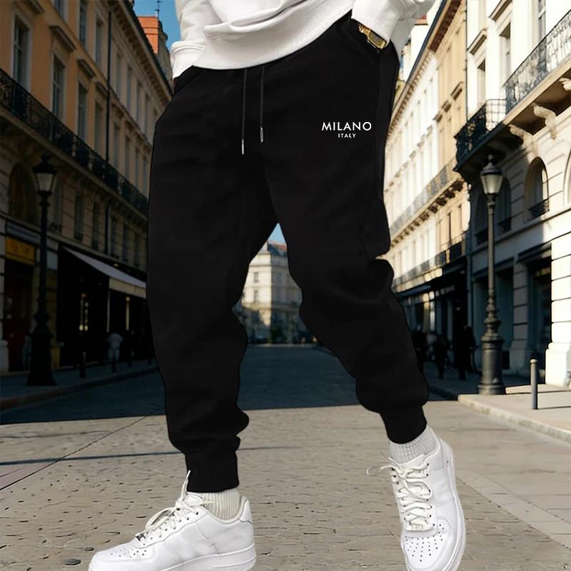 Hot Sales Men's Sweatpants Print Casual Sports Sportswear Outdoors Running Jogging Trousers Fashion Versatile Baggy Long Pants
