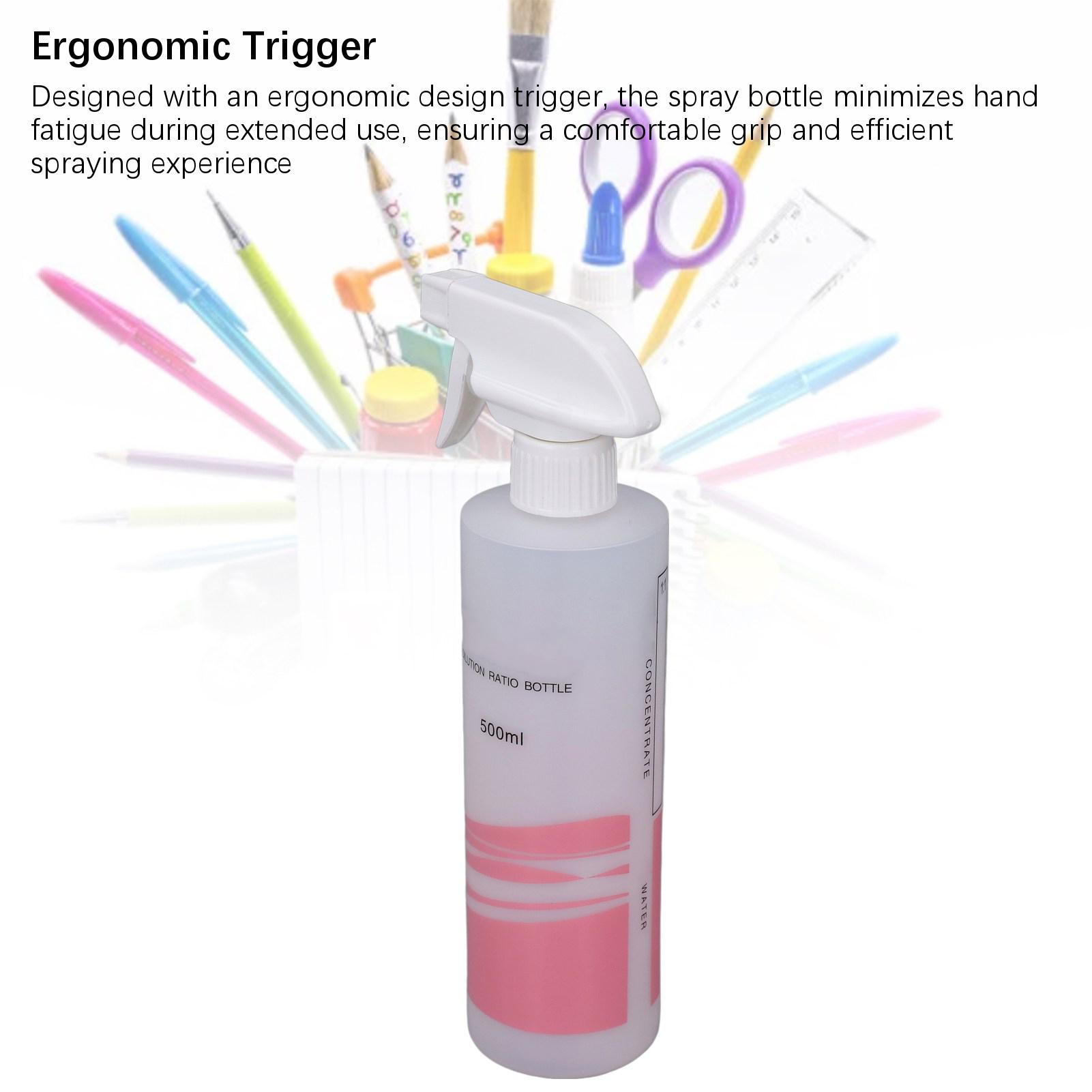 

4PCS 500ml Spray Bottles Adjustable Nozzle Plastic Refillable Water Mist Bottle for Cleaning