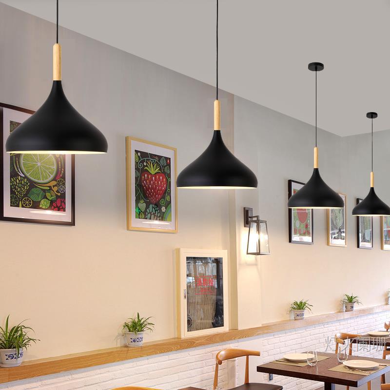 Modern Industrial Style Dining Chandelier with Creative Art Lampshade for Hot Pot/Fruit/Rice Shops