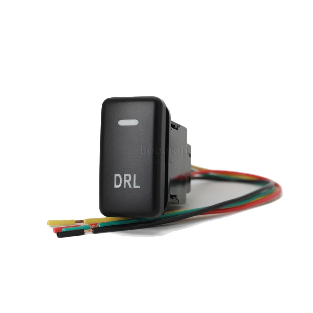 1 Pc Car Green LED DRL Light Packing Radar Power On Off Camera Mirror Switch Button For Toyota Hilux fortuner FJ Cruiser Lexus