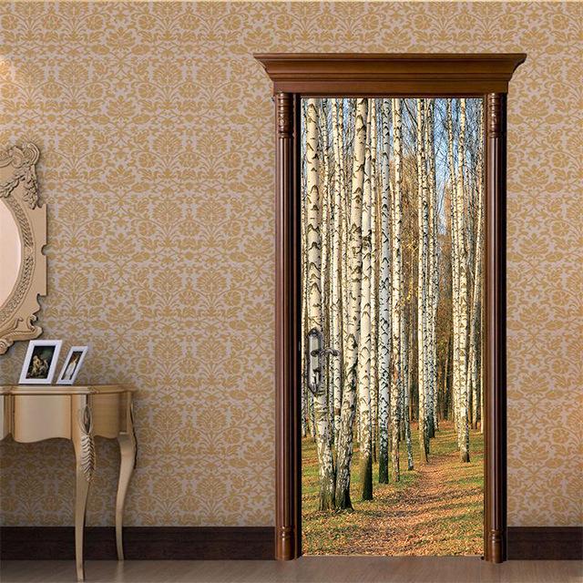 Spray Pattern DIY Door Wall Stickers Home Decor Living Room Children Room Porch Removable Waterproof Self-adhesive Wall Paster