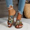 Fashion Summer Women's Flip Flops Outdoor Casual Beach Shoes for Women Flowers Flat Thong Sandals Retro Slides Shoes Women's Slippers