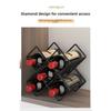Desktop Wine Holder Wine Rack Wrought Iron Storage