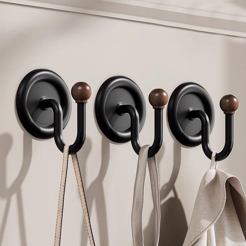 Bathroom Creative Hooks, Punch-Free, Strong Load-Bearing Adhesive, Household Bathroom Wall-Mounted Towel Hooks, Traceless