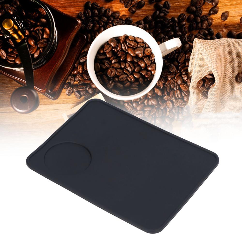 Food Grade Silicone Espresso Coffee Mat Black Coffee Powder Pad Coffee Tamping Mat Barista Tools