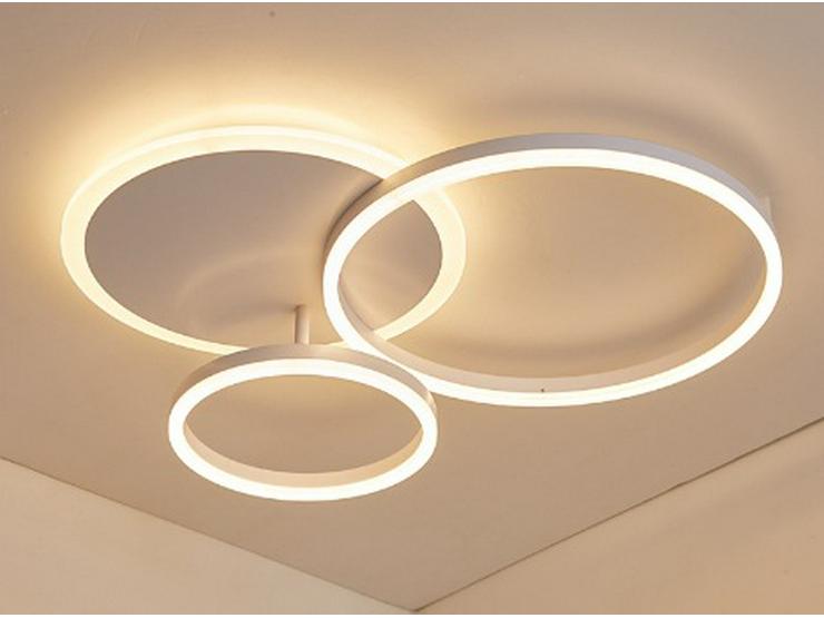 Nordic Modern LED Ceiling Lamp - Creative Round Design for Living Room, Study, Bedroom